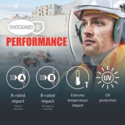 JSP EVOGuard C2 Mounted Face Shield Clear