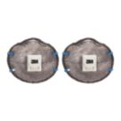 3M 9922 Anti-Odour Cool Flow Disposable Valved Masks P2 2 Pack