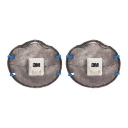 3M 9922 Anti-Odour Cool Flow Disposable Valved Masks P2 2 Pack