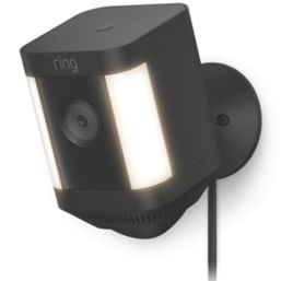 Ring Spotlight Cam Plus Black Wireless 1080p Outdoor Smart Camera with Spotlight with PIR Sensor