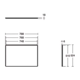 Ideal Standard Unilux Plus+ Bath End Panel 800mm White