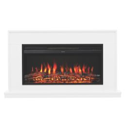 Be Modern Farleigh Grande Electric Fire Suite White 1320mm x 250mm x 760mm