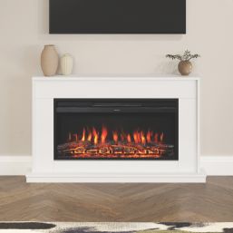Be Modern Farleigh Grande Electric Fire Suite White 1320mm x 250mm x 760mm