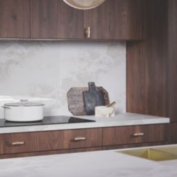 Wilsonart Omega Modern Terzo Matt White & Grey Stone Effect Laminate Breakfast Bar 4100mm x 900mm x 38mm