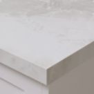 Wilsonart Omega Modern Terzo Matt White & Grey Stone Effect Laminate Breakfast Bar 4100mm x 900mm x 38mm