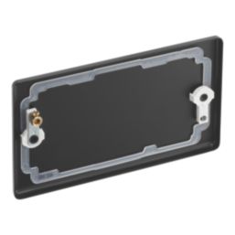 LAP  2-Gang Blanking Plate Matt Black