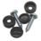 Pearl Consumables  Slotted Self Tapping Black Number Plate Screws & Caps 2 Piece Set