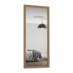 Spacepro Shaker 1-Door Sliding Wardrobe Door Oak Frame Mirror Panel 914mm x 2260mm