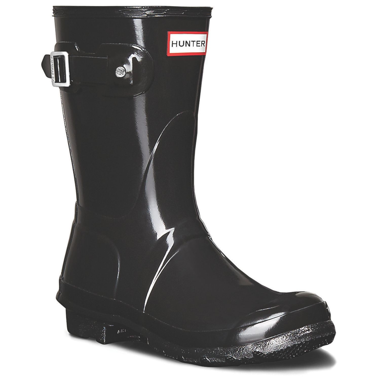 Hunter Original Short Gloss Size 6 Womens Black Non Safety Wellies (751AN)