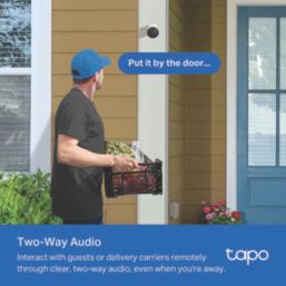 TP-Link Tapo C410  Battery-Powered Black Wireless 2K Indoor & Outdoor Cylinder Smart Outdoor Camera