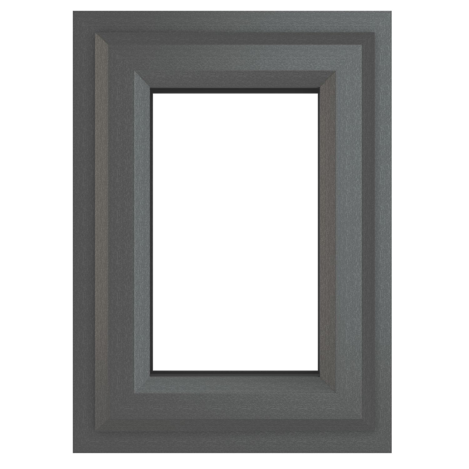 Crystal Top Opening Clear Triple-Glazed Casement Anthracite on White uPVC Window 440mm x 610mm (751JM)