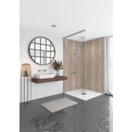 Splashwall Sovanna Postformed Bathroom Wall Panel Matt Brown 2420mm x 1200mm x 10mm