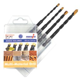 Marcrist MM850 Hex Shank Multi-Material Drill Bit Set 4 Pieces