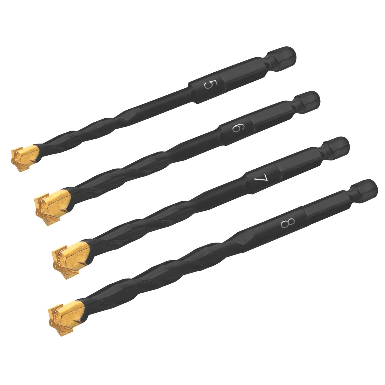 Marcrist MM850 Hex Shank Multi-Material Drill Bit Set 4 Pieces (751PH)