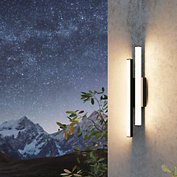 Eglo Serricella Outdoor LED Wall Light Black 5W 1100lm