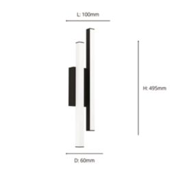 Eglo Serricella Outdoor LED Wall Light Black 5W 1100lm