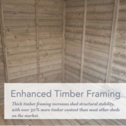 Forest Beckwood 3' x 6' (Nominal) Pent Shiplap Timber Shed with Assembly