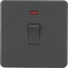 Knightsbridge  20A 1-Gang DP Control Switch Anthracite with LED
