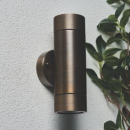 Zink Brac Outdoor Up and Down Wall Light Fitting Bronze
