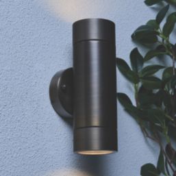 Zink Brac Outdoor Up and Down Wall Light Fitting Bronze