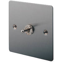 LAP  10AX 1-Gang 2-Way Toggle Switch  Brushed Stainless Steel