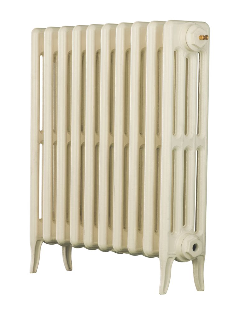 Arroll 660mm x 754mm 3193BTU Cream Cast Iron 4 Column Radiator - Screwfix