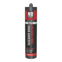 No Nonsense  Solvent-Free Multi-Purpose High Tack Grab Adhesive  White 280ml