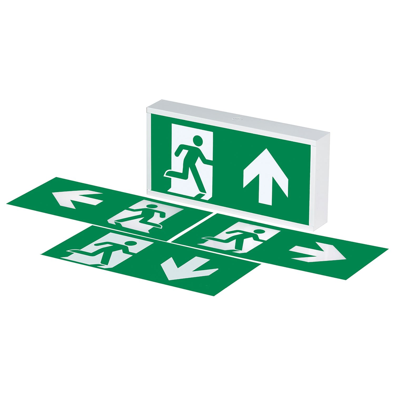 4lite Maintained or Non-Maintained Emergency LED Exit Box with Up, Down, Left & Right Arrow 3.5W 10lm (752CJ)