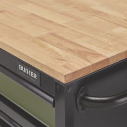 Bunker  10-Drawer Workbench Roller Tool Cabinet Green
