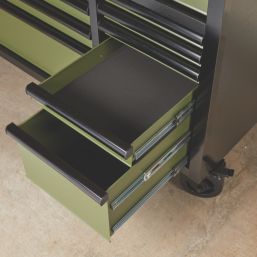 Bunker  10-Drawer Workbench Roller Tool Cabinet Green
