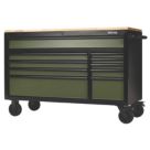 Bunker  10-Drawer Workbench Roller Tool Cabinet Green