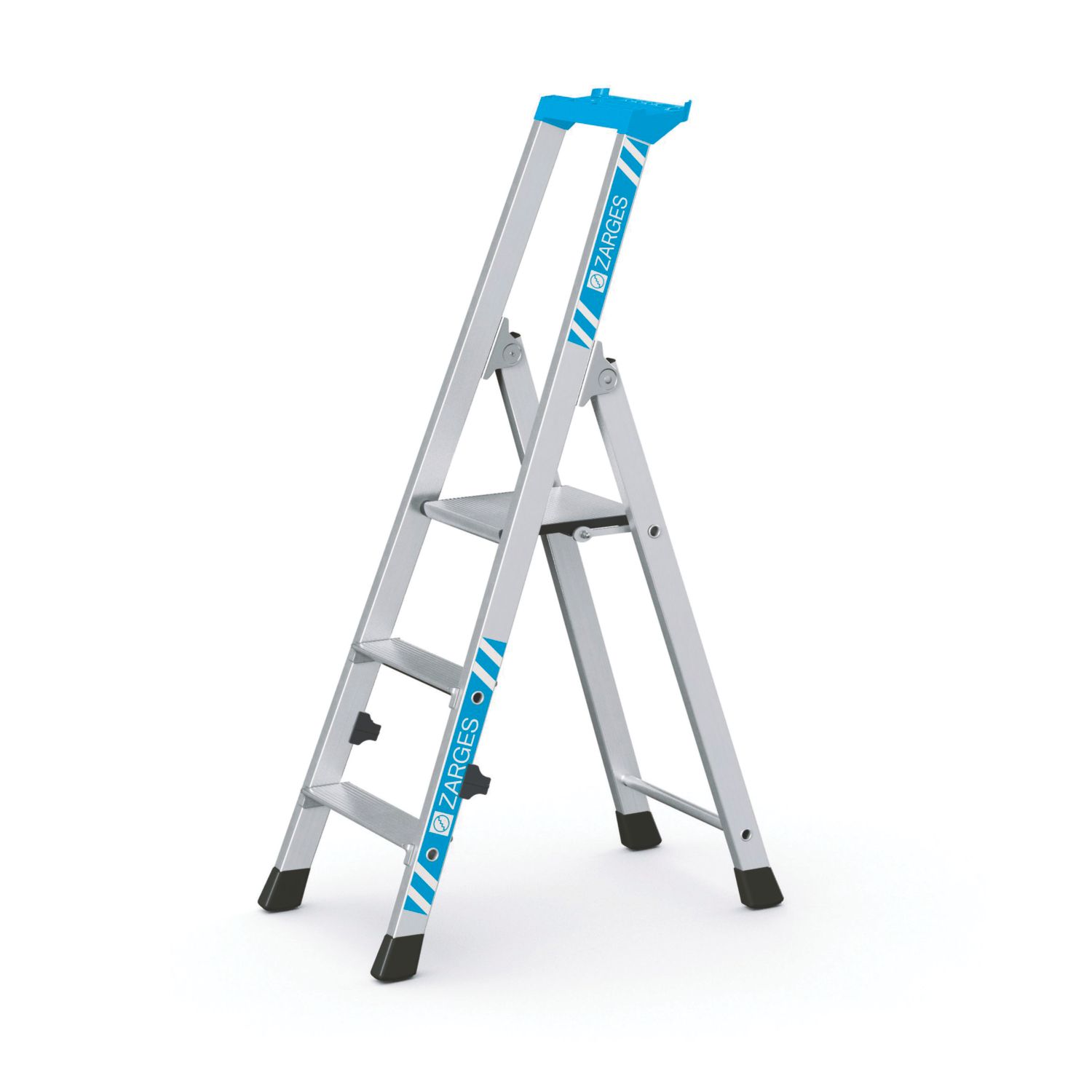 Zarges Aluminium 1.22m 3 Step Platform Step Ladder (752CP)