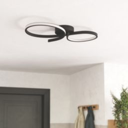 Eglo Serpins LED Ceiling Light Black 21W 2500lm