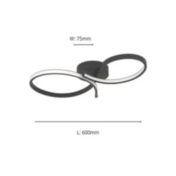 Eglo Serpins LED Ceiling Light Black 21W 2500lm