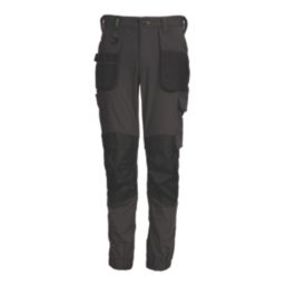 Apache Yellowknife Stretch Work Trousers Grey / Black 36" W 33" L