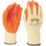 Site  Latex Builders Gloves Orange/Yellow Medium