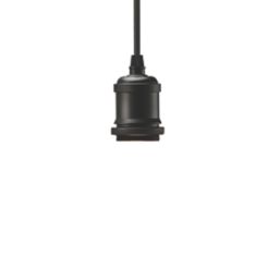 Knightsbridge  Vintage Style 3-Light Bar Pendant Matt Black