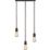 Knightsbridge  Vintage Style 3-Light Bar Pendant Matt Black
