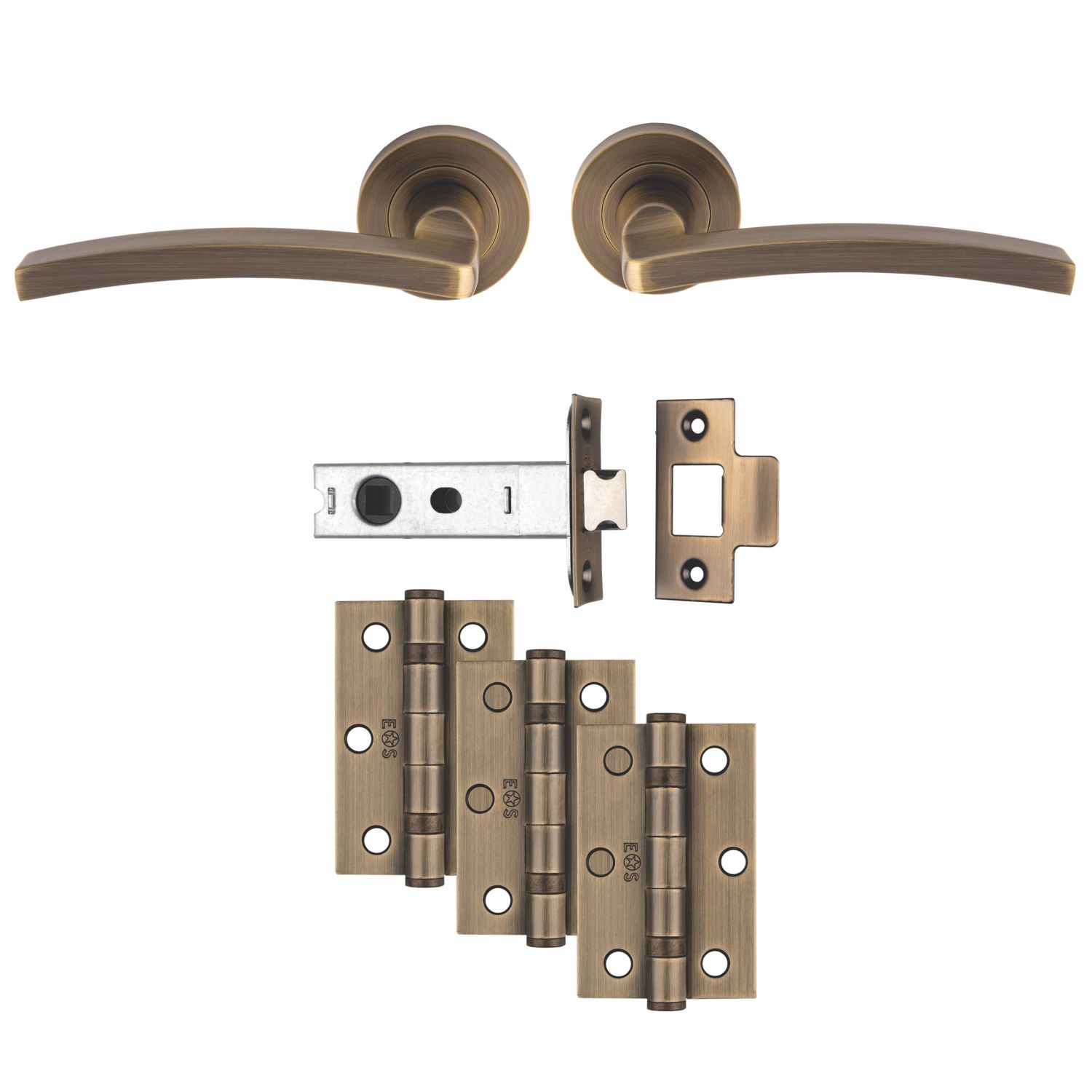 Carlisle Brass Tavira Door Handle Pair Antique Brass (752JA)