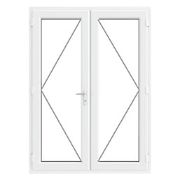 Crystal  White Double-Glazed uPVC French Door Set 2055mm x 1490mm