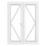 Crystal  White Double-Glazed uPVC French Door Set 2055mm x 1490mm