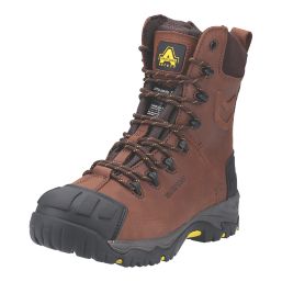 Amblers AS995 Metal Free  Safety Boots Brown Size 7