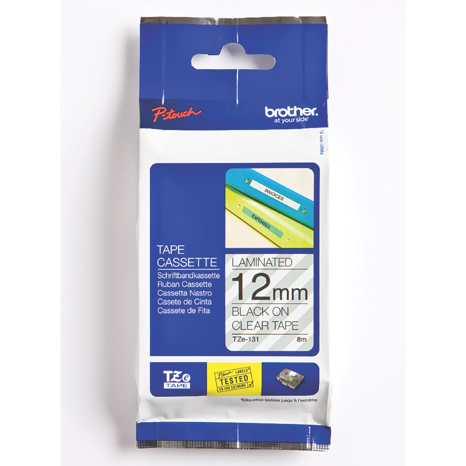 Brother TZES131 Strong Adhesive Labelling Tape 12mm x 8m (752KL)