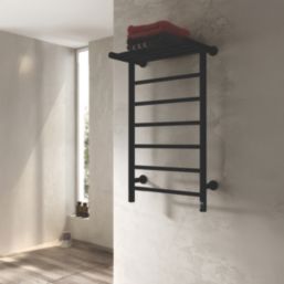 Reina 350mm x 500mm 273BTU Black Flat Electric Towel Radiator