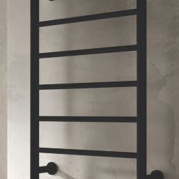Reina 350mm x 500mm 273BTU Black Flat Electric Towel Radiator