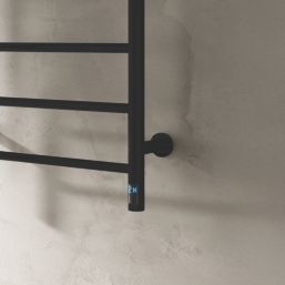 Reina 350mm x 500mm 273BTU Black Flat Electric Towel Radiator