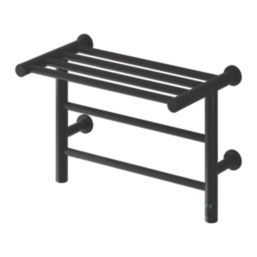 Reina 350mm x 500mm 273BTU Black Flat Electric Towel Radiator