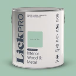 LickPro 2.5Ltr Green 08 Satin Water-Based Trim Paint