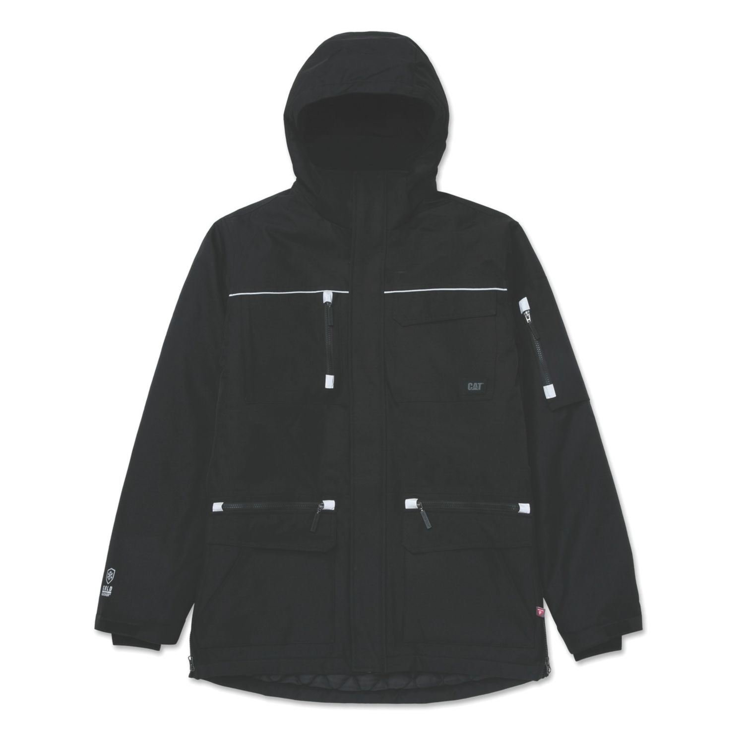 CAT Insulated Work Parker Jackets Black Small 35" Chest (752XJ)