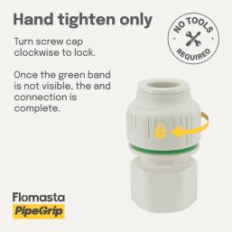 Flomasta  Polybutylene, PEX & Copper Push-Fit Reducing Coupler 15mm x ½"